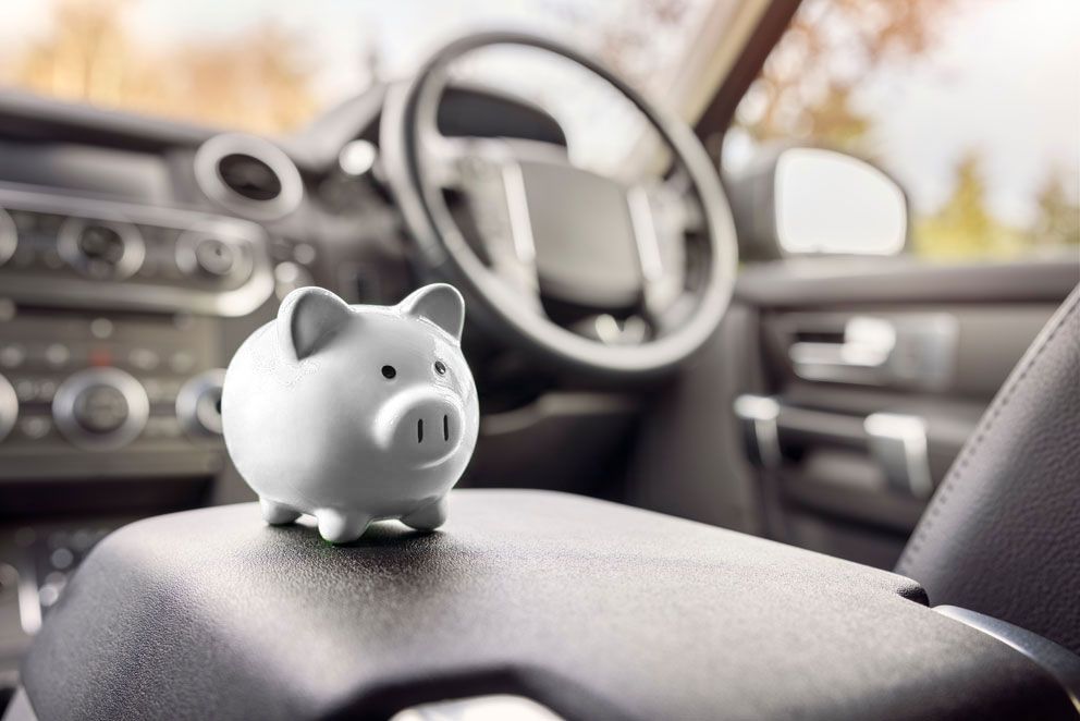 Sparschwein im Auto